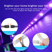 LED Strip Lights RGB ,5V 1M-30M,16 million colors, RGB , Led Strip Lighting Music Sync, Color Changing for Party Home