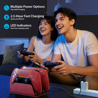Fast Charging Dock for PS5 Controllers Dual Wireless Gamepad Charger Station PlayStation 5 Charging Stand Accessories