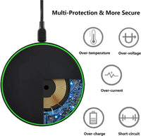 Fast Wireless Charger Pad Fast Wireless Charging Station For Samsung Galaxy S25 S24 S23 S22 Xiaomi iPhone 16 15 14 13 12 Pro Max