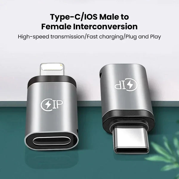 USB Cable Converter Lightning To USB C Adapter 20W Ios to Type-C Adaptador for IPhone 15 14 13 Pro Max Huawei Xiaomi Samsung