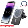 Magnetic Wireless Car Charger For MagSafe iPhone 17 16 15 14 13 Pro Max Xiaomi Samsung Xiaomi Air Vent Clip Phone Holder Stand