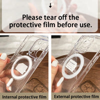 Magnetic Wireless Charger For Magsafe Transparent Case For iPhone 17 11 12 13 14 15 16 Pro Max Plus Shockproof Soft Bumper Cover