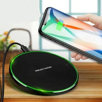 Wireless Charger Pad Induction Fast Wireless Charging Station For iPhone 17 16 15 14 13 12 Pro Max Samsung Xiaomi Oppo Huawei