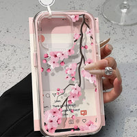 2 in 1 Candy Color Phone Case For iPhone 11 16 17 Pro Max 13 15 14 12 17 Air 17promax Soft TPU Transparent Flower Funda Cover