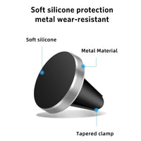 Air Vent Magnetic Car Phone Holder Magnet Smartphone Mobile Stand Cell GPS Support For iPhone 15 14 11 Xiaomi Mi Huawei Samsung