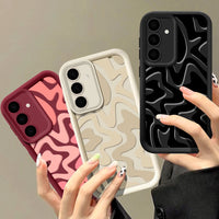Striped Pattern Phone Case For Samsung Galaxy A57 A37 A56 A16 A17 A36 A26 A55 A54 A15 S25Edge S26 S24 S23 S22 Ultra S25 FE Cover