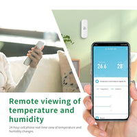 Smart Home 2.4G WIFI Temperature And Humidity Sensor Tuya APP Remote Control SmartLife Work With Alexa Google Assistant