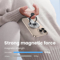 for MagSafe Phone Grip Stand, 3-in-1 Magnetic Finger Ring Holder Double-Sided Magnetic Phone Stand for iPhone 17 16 15 14 13 12