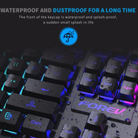 USB Wired Keyboard RGB Color Gaming Keyboard Mechanical Feel keyboard 104 Keys Standard Keyboard for Windows Laptop Computer