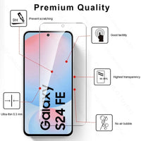 5-1Pcs 9H Premium Tempered Glass for Samsung Galaxy S24 FE 5G S24FE S25FE S25 FE Phone Screen Protector Explosion-Proof HD Film