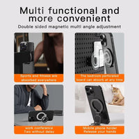 Double Sided Phone Stand Magnetic Phone Ring Holder Kickstand Magnet Grip for MagSafe iPhone 16 15 14 13 12 Pro Max Car Holder