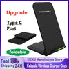 Wireless Charger Stand Pad for iPhone 17 16 15 14 13 12 Pro Samsung Xiaomi Phone Chargers Induction Fast Charging Dock Station
