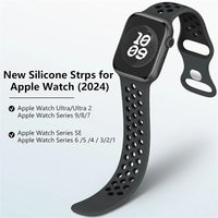 Silicone Watch Strap For Apple watch 44MM/45MM/46MM 49MM/38MM/40/41MM Sports Rubber Band Iwatch Series Ultra 11 10 9 8 7 6 SE 5
