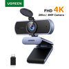 4K FHD 1080P Webcam 8MP for PC, PDAF Auto Focus, Dual AI Noise-Cancelling Mics, Web cam Camera Works for Zoom/Teams/Google Meet