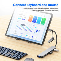8-in-2 USB 3.0 Hubs TYPE-C HUB USB C Docking Station 5Gbps High Speed Transmission OTG Adapter Type C to USB 3.0 Hub For Laptop