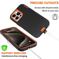 3in1 Defend Phone Case For iPhone 16 17 16E 15 14 Plus 13 12 11 Pro Max Mini Original Heavy Duty Shockproof Hybrid Armor Cover