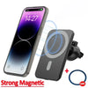 30W Magnetic Car Wireless Charger For iPhone 15 14 13 12 Pro Max Mini Macsafe Car Phone Holder Stand Mount Fast Charging Station