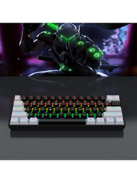 60% Wired Gaming Mechanical Keyboard RGB Backlit Ultra Compact Mini Layout for PC/Mac Gamers And Typists Easy Travel Design