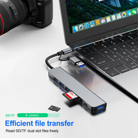 8-in-2 USB 3.0 Hubs TYPE-C HUB USB C Docking Station 5Gbps High Speed Transmission OTG Adapter Type C to USB 3.0 Hub For Laptop