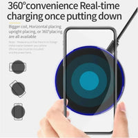 Wireless Charger Stand Pad Mobile Phone Fast Charging Station for iPhone 17 16 15 14 13 12 Pro XR 8 XS Max Samsung Note Xiaomi