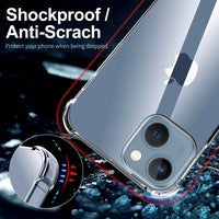 Shockproof Clear Phone Case For iPhone 15 14 11 13 12 Pro Max 7 8 Plus X XR XS Soft Silicone Protection Transparent Accessories