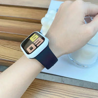 Silicone Band For Apple Watch strap 45mm 44mm 40mm 41mm 42-38mm 44 mm sport bracelet iwatch series 8 7 6 5 4 3 SE 9 Ultra 2 49mm