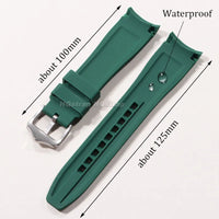20mm 22mm Rubber Strap High Quality Curved End Silicone Watch Band for Swatch for Omega Moonswatch Bracelet Waterproof Wristband