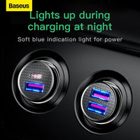 Baseus USB Car Charger Quick Charge 4.0 QC4.0 QC3.0 PPS SCP 5A PD Type C 30W Fast Car USB Charger For iPhone Xiaomi Mobile Phone