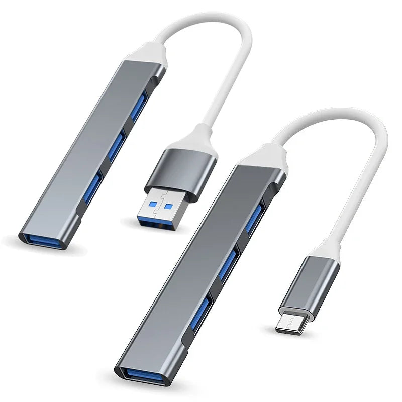 4 Port USB 3.0 Hub USB Hub Type C Dock Multi Splitter Adapter OTG Type C HUB for iPhone 15 Xiaomi Huawei Macbook Pro USB 3.0 2.0
