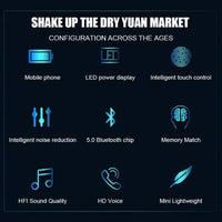 TWS F9-5 Earphone Bluetooth Earphones Wireless Headphones Hifi Stereo Sports Earbuds Headset Hearing Aids With Mic Handfree