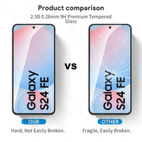 5-1Pcs 9H Premium Tempered Glass for Samsung Galaxy S24 FE 5G S24FE S25FE S25 FE Phone Screen Protector Explosion-Proof HD Film