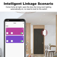 Zigbee Smart Door Sensor Window Door Open Closed Detectors Smart Home Security Alarm System Voice Control Via Tuya Alexa Google