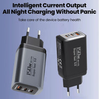 USB Type C 150W Charger USB QC3.0 Fast Charging Mobile Phone Charger Travel Adapter For iPhone 17 Samsung Xiaomi EU/UK/US Plug