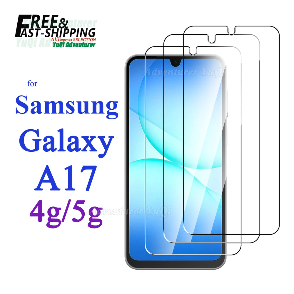 Screen Protector For Samsung Galaxy A17 4G 5G Tempered Glass HD 9H Transparent Clear Anti Scratch Case Friendly